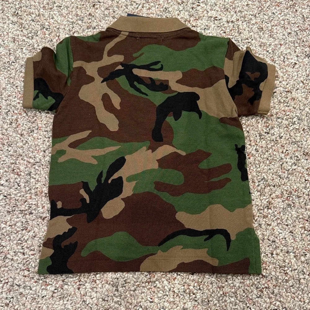 Polo by Ralph Lauren Kids Green and Brown Camouflage Polo - Picture 3 of 3